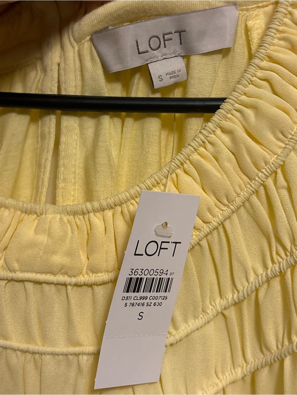 NWT women’s LOFT yellow shirt